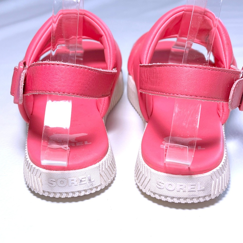 Sorel ONA Streetworks Go To Sandal Womens 9 Hot Pink Padded Leather Platform - Picture 4 of 15